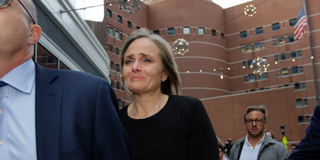 District Court Judge Shelley M. Richmond Joseph departs federal court, Thursday.