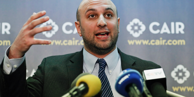 FILE - In this Jan. 30, 2017, file photo, attorney Gadeir Abbas speaks during a news conference at the Council on American-Islamic Relations (CAIR) in Washington. A federal judge will hear arguments on whether a government watchlist of more than 1 million known or suspected terrorists violates the Constitution. The Council on American-Islamic Relations sued in 2016 on behalf of Muslim Americans who say they were wrongly placed on the list and suffered negative consequences as a result. (AP Photo/Alex Brandon, File)