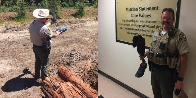 The deputy was able to find the prosthetic leg's owner after contacting the nearby airport.