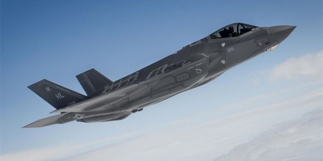 An F-35A Lightning II aircraft prepares to be refueled by a 459th Air Refueling Wing KC-135 Stratotanker during a flight to Graf Ignatievo Air Base, Bulgaria, April 28, 2017. (U.S. Air Force photo/Staff Sgt. Kate Thornton)