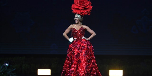 Miss USA 2018 Sarah Rose Summers poses on stage during the 2018 Miss Universe national costume presentation in Chonburi province on Dec. 10, 2018. — LILLIAN SUWANRUMPHA/AFP/Getty Images