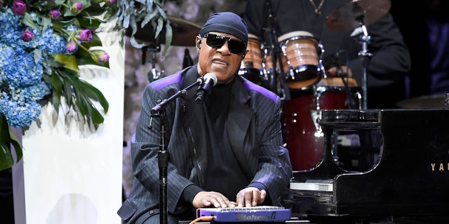 Stevie Wonder performs onstage during Nipsey Hussle's Celebration of Life at STAPLES Center on April 11, 2019 in Los Angeles, California.