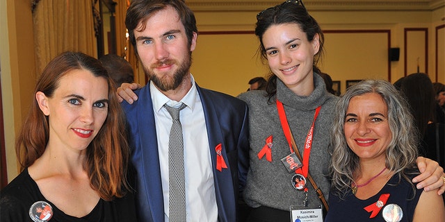 Naomi deLuce Wilding, Tarquin Wilding, Kasimira Miller and Laela Wilding attend the Positive Leadership Award reception at the Rayburn House Office Building on April 13, 2015 in Washington, D.C.