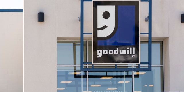 File photo - Goodwill store sign. (Photo by: Education Images/UIG via Getty Images)
