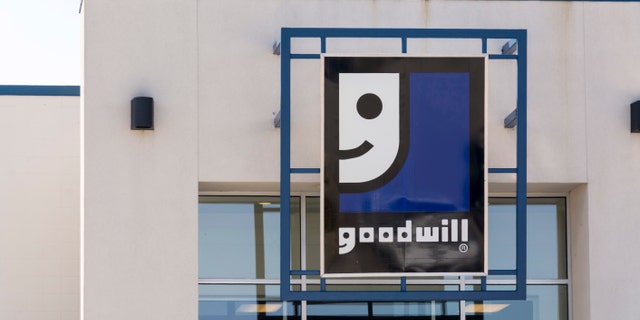 File photo - Goodwill store sign. (Photo by: Education Images/UIG via Getty Images)
