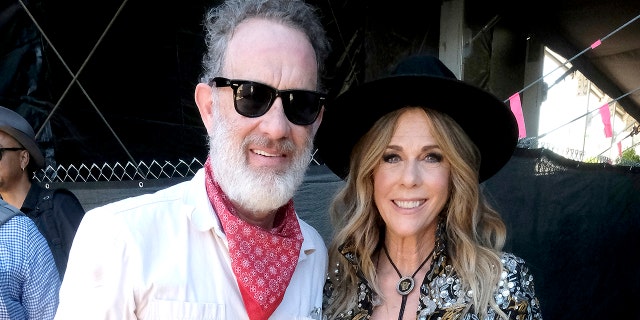 Tom Hanks and Rita Wilson attend the 2019 Stagecoach Festival at Empire Polo Field on April 27, 2019 in Indio, California. (Photo by Frazer Harrison/Getty Images for Stagecoach)
