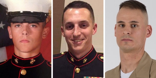 The attack killed (left to right) Cpl. Robert A. Hendriks, Sgt. Benjamin S. Hines and Staff Sgt. Christopher Slutman.