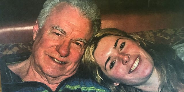 Victoria Siegel with her father.