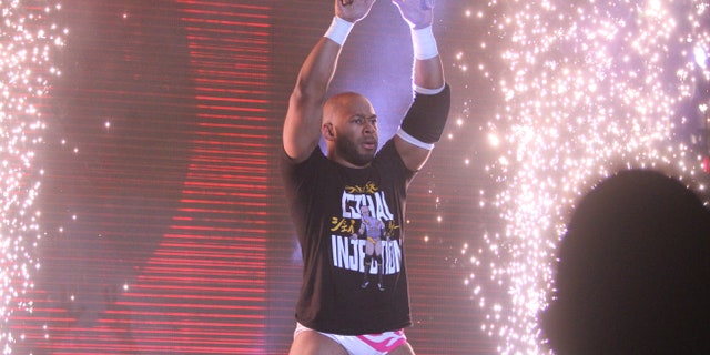 Current Ring of Honor World Champion Jay Lethal poses on the entrance ramp