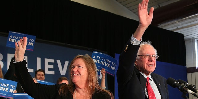 FILE: Democratic presidential candidate Sen. Bernie Sanders (D-VT) and his wife, Jane O'Meara Sanders, wave as they are introduced during an Elko Town Meeting on February 19, 2016 in Elko, Nevada. (Photo by Joe Raedle/Getty Images)