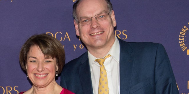 Amy Klobuchar and John Bessler attend the 2018 Directors Guild of America Honors at DGA Theater on October 18, 2018 in New York City. (Photo by Mark Sagliocco/WireImage)