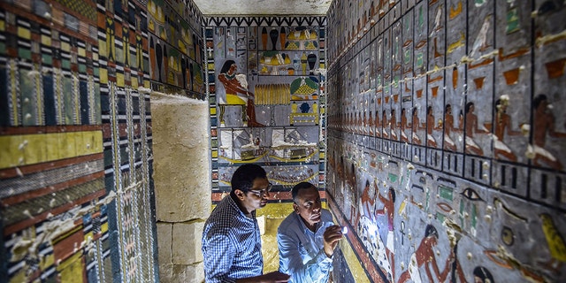 Mohamed Mujahid , head of the Egyptian mission which discovered the tomb of the ancient Egyptian nobleman "Khewi" dating back to the 5th dynasty.