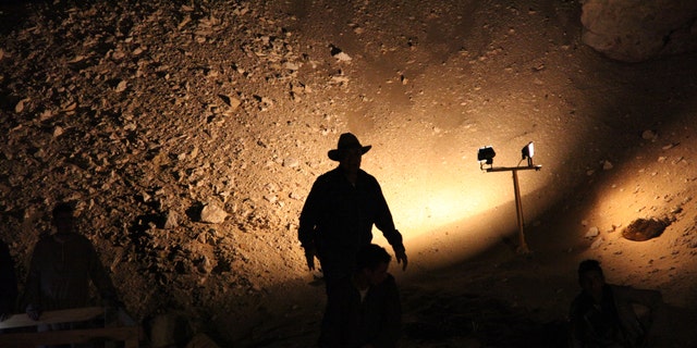 The opening of the high-priest's sarcophagus was broadcast live by Discovery Channel.