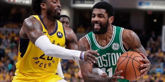 The Nets appear to be the front runners to sign Kyrie Irving. (AP Photo/Michael Conroy)