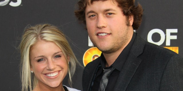 Matthew and Kelly Stafford helped local charities. (Photo by David Livingston/Getty Images)