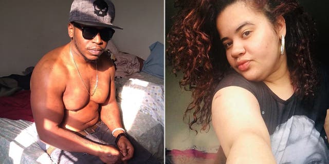 Jerry Brown, 34, has been charged with murder and attempted murder after allegedly chopping his girlfriend, Angela Valle (right), and her pregnant friend Savannah Rivera, with an ax at an apartment building in Brooklyn, New York on Saturday (Facebook)