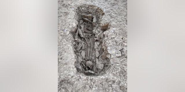 One skeleton was discovered with the skull placed at its feet.