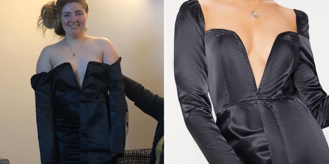 The 20-year-old's hopes of dressing to impress and dancing the night away were crushed when all but one of the items she ordered fit.