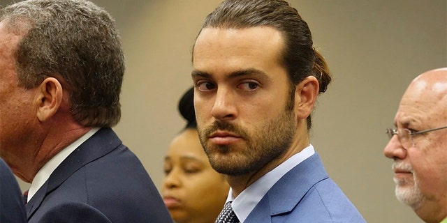 Mexican soap opera star Pablo Lyle appearing in Miami-Dade, Fla., circuit court on Monday.