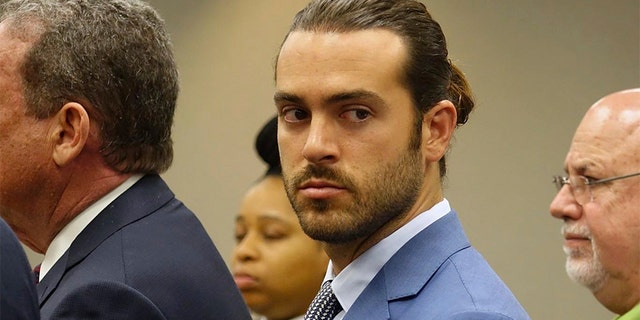 Mexican soap opera star Pablo Lyle appearing in Miami-Dade, Fla., circuit court on Monday.