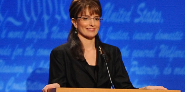 Tina Fey as Governor Sarah Palin during the 'Vice Presidential Debate' skit on October 4, 2008.