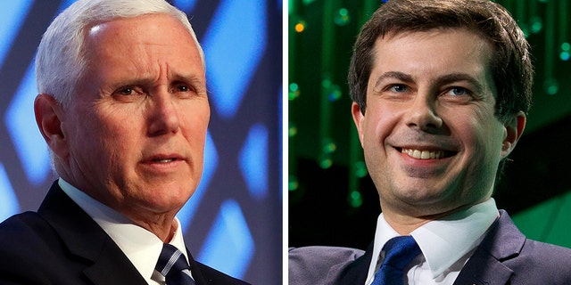 Vice President Mike Pence and Pete Buttigieg