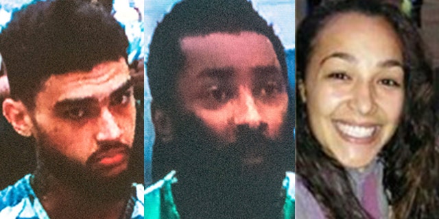 Jerradon Phelps, left, and Kevin Lewis, center, face murder charges in a murder-for-hire plot in which Alisha Canales-McGuire, 24, was fatally shot in Everett, Wash., in 2017.