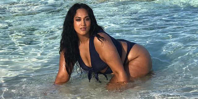 Veronica Pome'e shooting for Sports Illustrated Swimsuit in the Bahamas.