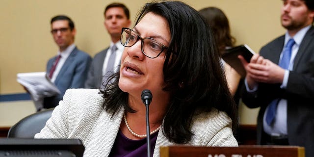 Rep. Rashida Tlaib, D-Mich., has accused Israeli forces of targeting Palestinian children and families after a bloody weekend in the bitter conflict. (AP Photo/J. Scott Applewhite)