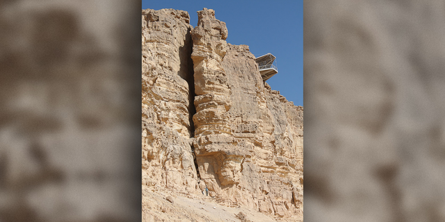 A rock pillar in Mitzpe Ramon, Israel