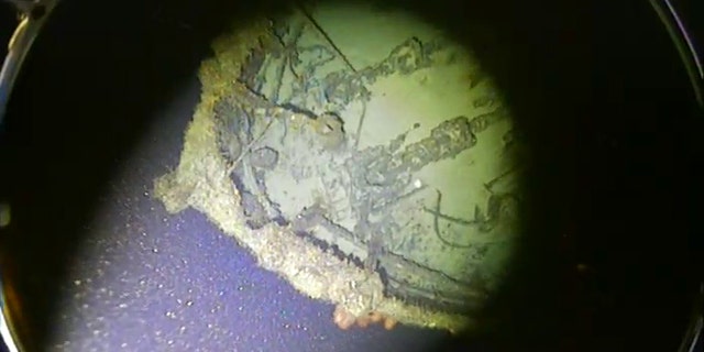 The SS Iron Crown's bow and the ship's anchor chains were caught on camera (CSIRO)
