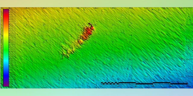 A map showing the position of SS Iron Crown on the seafloor. (CSIRO)