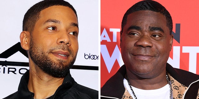 Jussie Smollett (left) was the target of Tracy Morgan's (right) jokes on "The Tonight Show Starring Jimmy Fallon" this week.