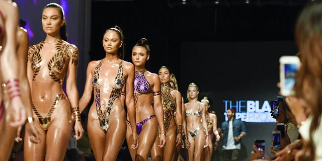 Stick-on swimwear, which made a big splash at Miami Swim Week in 2018, is currently raising eyebrows from confused onlookers for an entirely different reason.