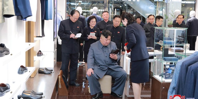 North Korean Leader Kim Jong Un visits Taesong Department Store just before its opening, in this photo released on April 2019 by North Korea's Korean Central News Agency (Reuters/KCNA).