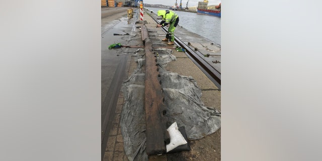 The ship's timbers were perfectly preserved, according to archaeologists. (Landesamt für Kultur und Denkmalpflege Mecklenburg-Vorpommern)