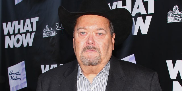 Wrestling Commentator Jim Ross attends the premiere of "What Now" at The Laemmle Music Hall on March 10, 2015 in Beverly Hills, California.