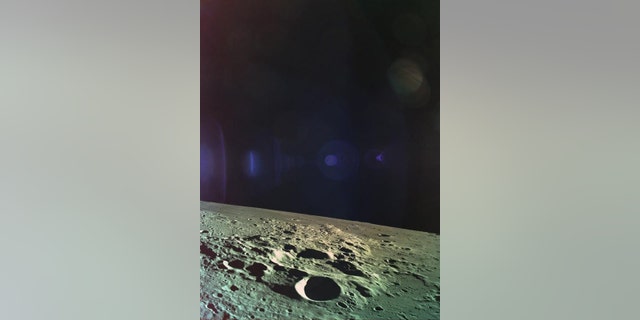 Beresheet captured this image of the Moon just moments before the probe crushed on the lunar surface.