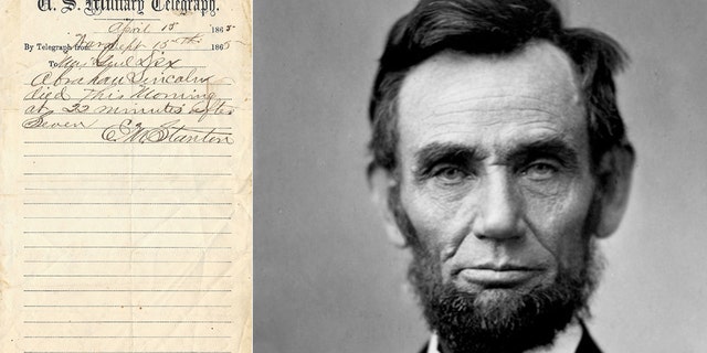 An original telegram announcing the death of former President Abraham Lincoln is now up for sale.