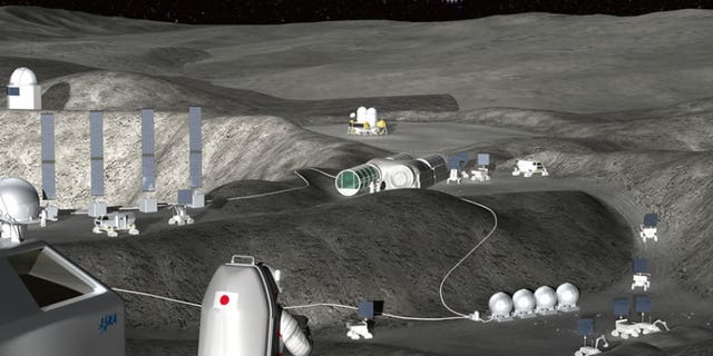 A moon base could be constructed remotely.