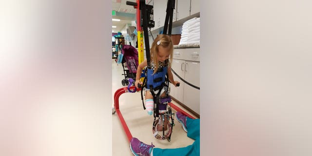 Victoria spent nine months in Florida and underwent two operations followed by months of physical therapy.