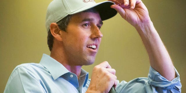 FILE: Democratic presidential candidate and former Texas congressman Beto O'Rourke speaks during a campaign event in Sioux City, Iowa.