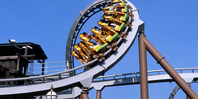 Shockwave, a standing roller coaster at Drayton Manor Theme Park in Staffordshire, England, experienced what officials called a "temporary stoppage."
