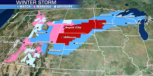 Warnings of winter storm and blizzard extend across the central United States following a late winter storm.