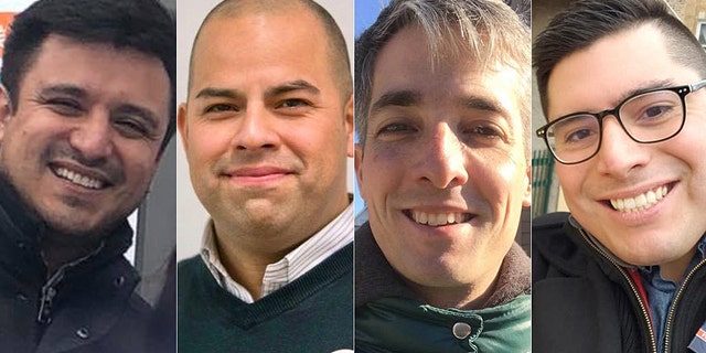 Democratic socialists Byron Sigcho-Lopez, Andre Vasquez, Daniel La Spata and Carlos Ramirez-Rosa (L-R) have all won seats on Chicago's City Council.