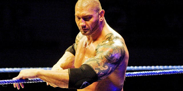 Dave Bautista famously has a large collection of tattoos.