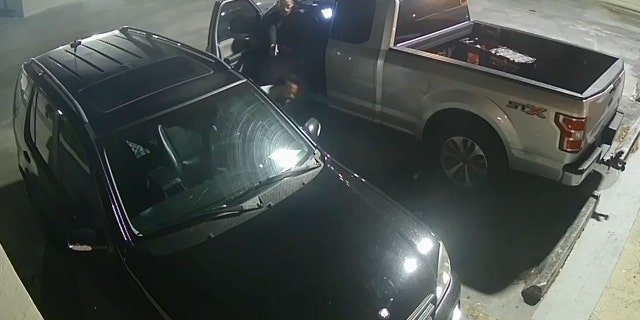 The entirety of the exchange between what appears to be Paneque and Lopez was caught on a hidden camera in a parking garage after its owner secretly installed the camera after his car was vandalized