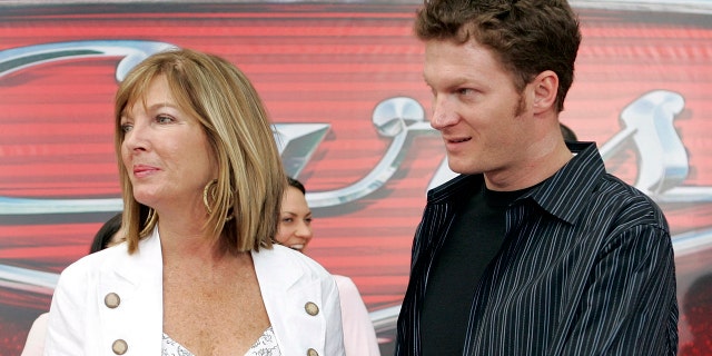 NASCAR driver Dale Earnhardt Jr., right, and his mother Brenda Jackson.