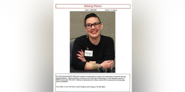 Rebecca Parker Mankey was reported missing after leaving Lake County where she was visiting a friend on April 18.