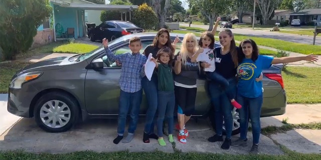 Samantha Rodriguez, 20, who became the caretaker for her five younger siblings after the tragic deaths of both parents, was gifted a new car.